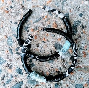 Handmade one of a kind hoop earrings